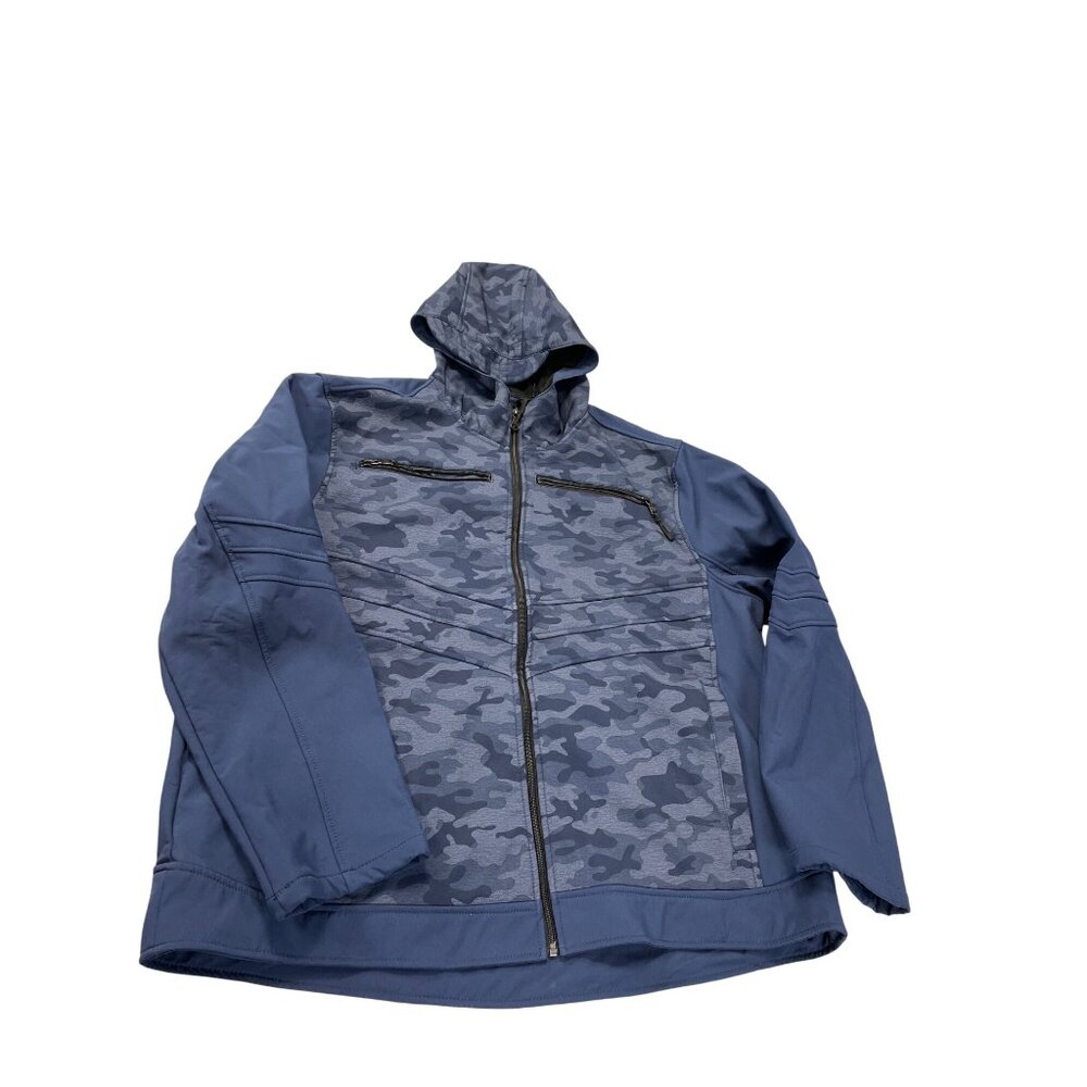 Urban Republic Mens Blue Camouflage Zip-Up Hooded Jacket Size XL SKU 9272